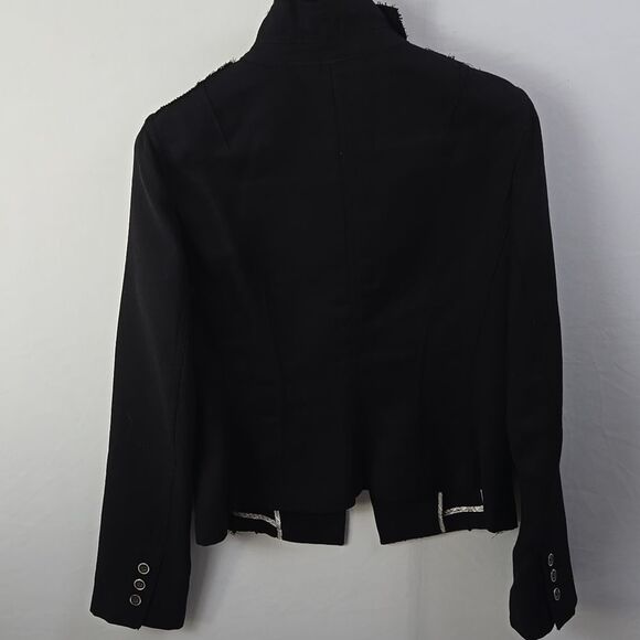 Banana Republic Military Style Women’s Black Jacket Sz 8 Wool Career Work - Picture 5 of 12